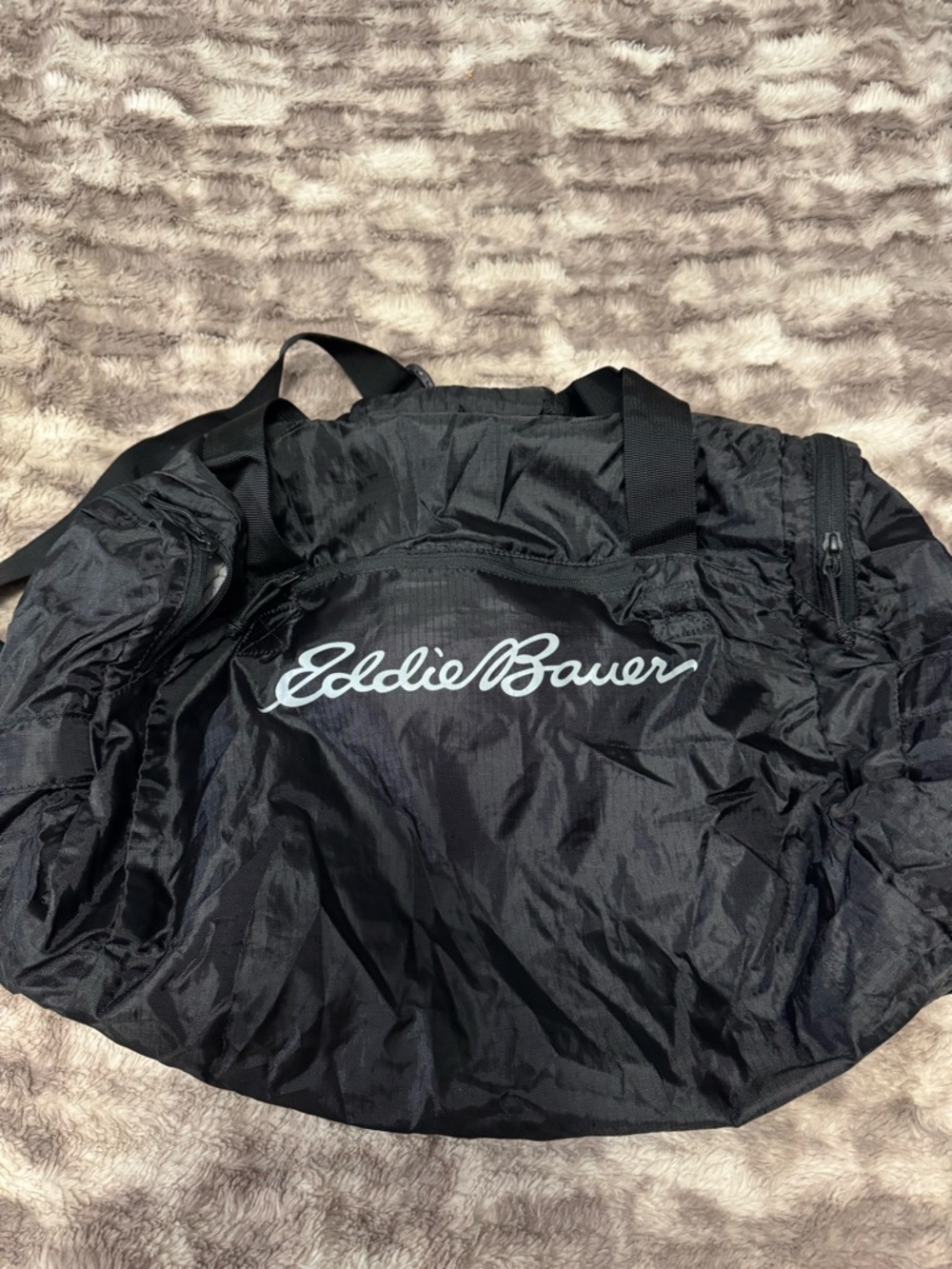 Eddie Bauer Black Foldable Stow Away 40 L Duffle 🧳